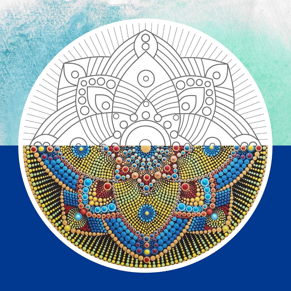 Kitartás mandala – letölthető minta – Pontozott Világ – Akadémia